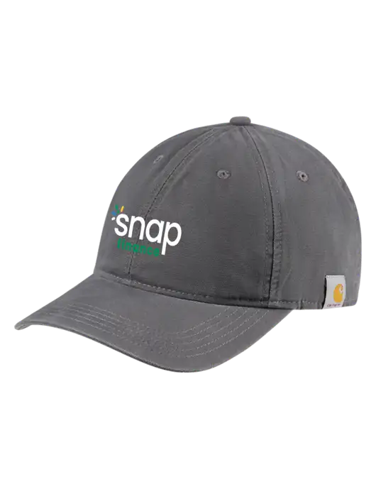 Carhartt Dark Grey Cotton Canvas Cap w/Snap Finance Logo