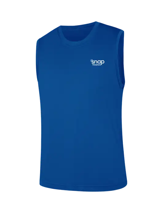 Sleeveless Royal PosiCharge Competitor Tee w/Snap Finance Logo
