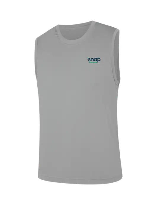 Sleeveless Light Grey PosiCharge Competitor Tee w/Snap Finance Logo