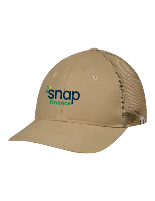 Carhartt Dark Tan Trucker Rugged Pro Series Cap w/Snap Finance Logo