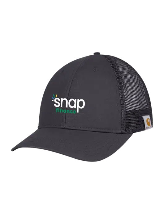 Carhartt Dark Grey Canvas Trucker Cap w/Snap Finance Logo