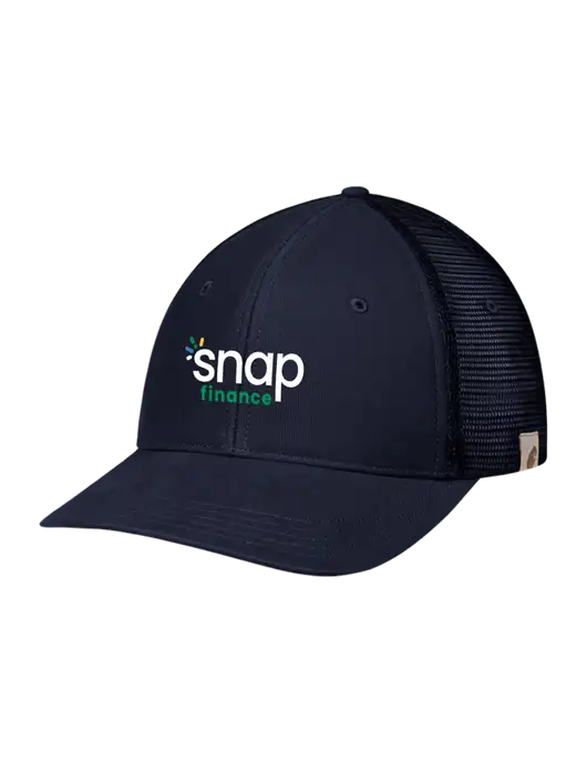 Carhartt Navy Canvas Trucker Cap w/Snap Finance Logo