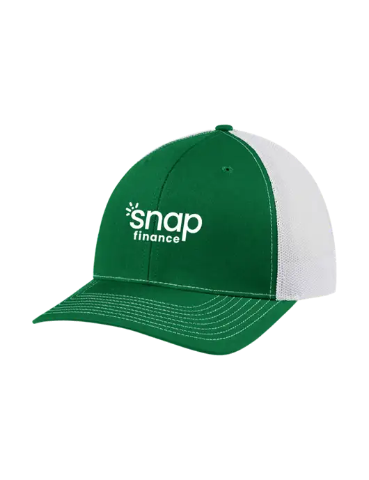 Richardson Adjustable Snapback Original 112 Trucker Cap Kelly w/White Mesh w/Snap Finance Logo