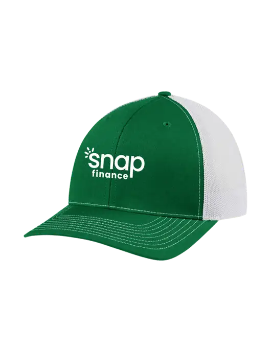 Richardson Adjustable Snapback Original 112 Trucker Cap Kelly w/White Mesh w/Snap Finance Logo