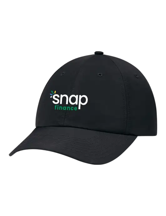 Richardson Relaxed Performance Lite Black Cap w/Snap Finance Logo