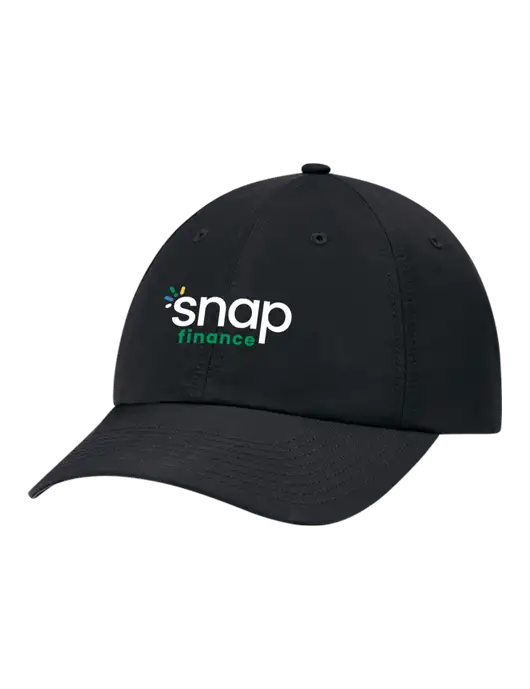 Richardson Relaxed Performance Lite Black Cap w/Snap Finance Logo