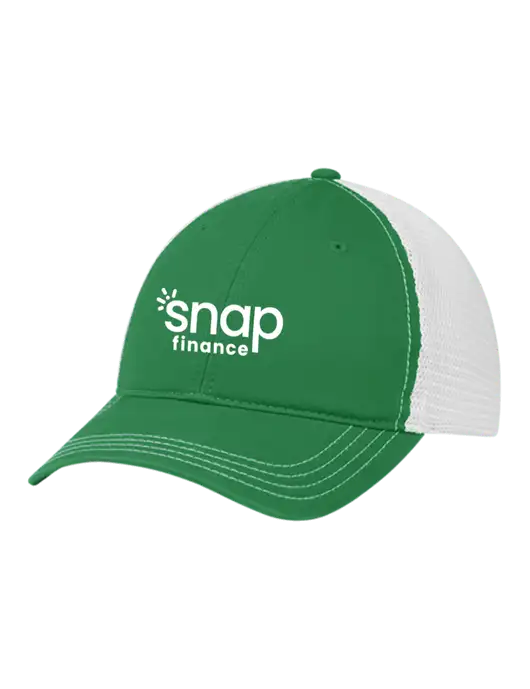 Richardson 111 Garment Washed Trucker Cap Kelly w/White Mesh w/Snap Finance Logo