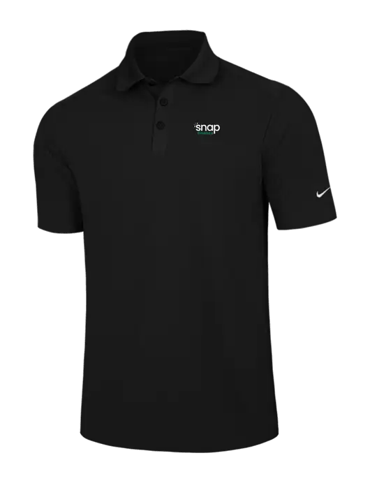 Nike Black Dri-FIT Classic Polo w/Snap Finance Logo