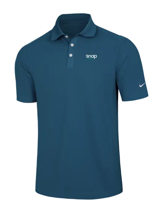 Nike Light Navy Dri-FIT Classic Polo w/Snap Finance Logo