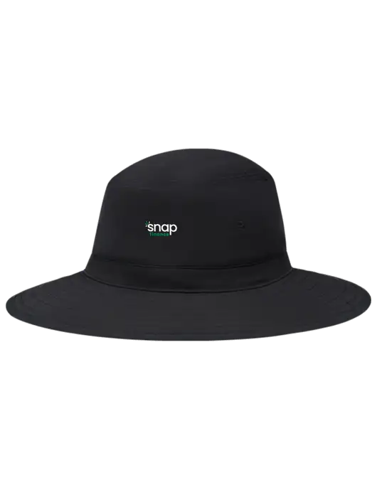 Black Booney Sun Hat w/Snap Finance Logo