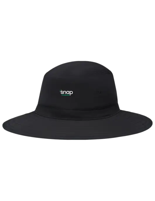 Black Booney Sun Hat w/Snap Finance Logo
