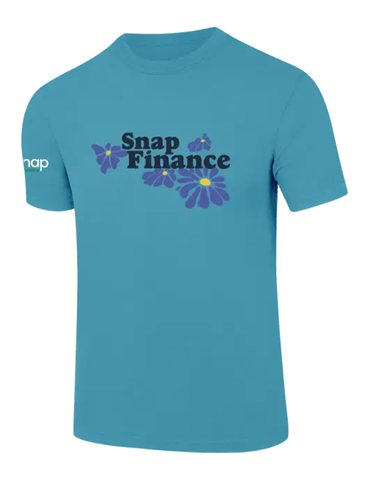 Comfort Colors 6.1 oz Sapphire Heavyweight Ring Spun T-Shirt w/SNAP Finance Level Up Logo, Snap Finance Logo