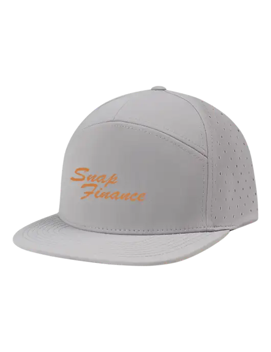 Richardson Light Grey Cannon Cap w/Snap Finance Cursive Logo