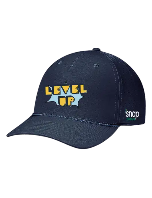 Richardson Laser Perf Performance Dark Navy/Navy-Grey-Blue Rope Cap w/SNAP Finance Level Up Logo, Snap Finance Logo